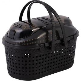 Переносна переносна клітка-переноска для кота/собаки Iris Ohyama, чорна, 45x29x28.5 см, MPC-450