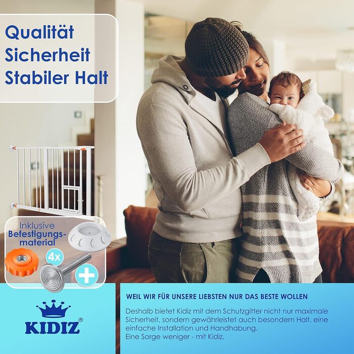 Захист для воріт KIDIZ®: сітка-захист для дітей, собак та котів, без свердління, розширювана, похила, оранжева (102-115 см)