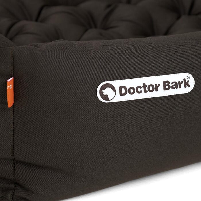Ортопедичне ліжко для собак Doctor Bark - миється до 95°C, гігієнічне, без запаху, з м'якою підстилкою для собак середніх порід (S - 70x60 см, Коричневе)