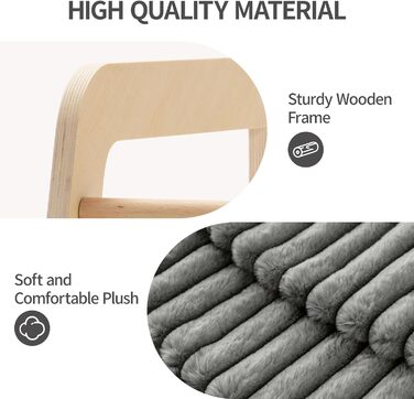 М'яке ліжко-лежанка для котів та маленьких собак EWOOFUN, 56x45 см, сірий колір, знімна та миюча