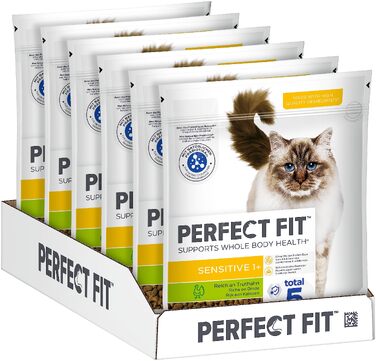Сухий корм для дорослих котів Perfect Fit Sensitive 1+ з індичкою, 7 кг