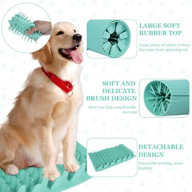 Лявочка для миття лап собак, очищувач лап для собак, видаляє бруд і сміття з лап, м'який очищувач для лап собак великих і малих порід, щітка для очищення лап собак 14,9 * 9,6 см, очищувач лап для собак