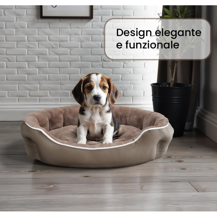 Бет для собак та котів Sogni E Capricci, бежевий, 48 x 42 x 16 см