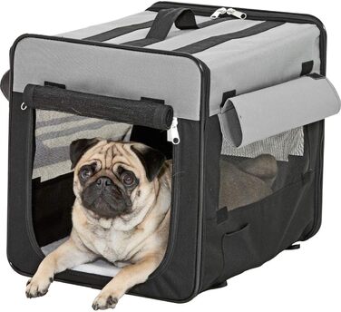 Клітка для собак Karlie Smart Top Plus L, 94×56×71 см, чорна/сіра