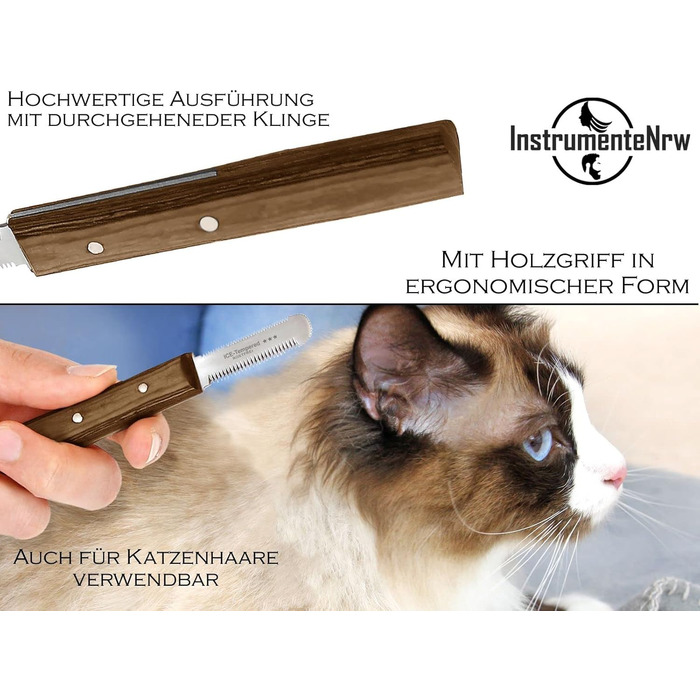 Набір триммерів для собак та котів: 4 частини, щітка, ножиці, тример для підшерстка, високоякісна сталь, для довгої та короткої шерсті