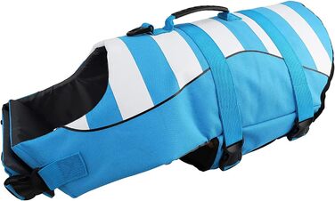 Жилет для плавання собак, блакитний, з Airbag та світловідбиваючими смугами (M)