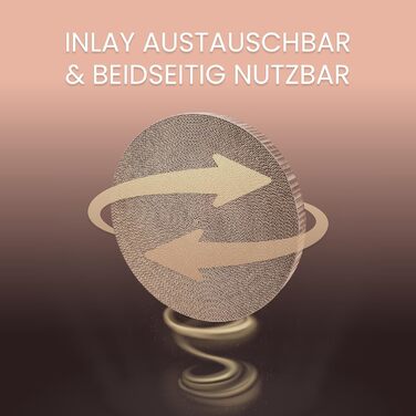 Кігтеточка для котів Petaureus Zylinder | Стильна та екологічна | Ø 40 см | Змінний вкладиш з переробленого картону