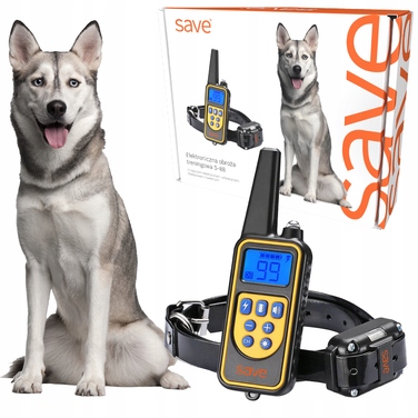 Електричний тренувальний нашийник для собак Save, чорна шкіра, розмір L/XL