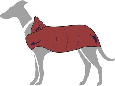 HUNTER Зимовий теплий одяг для собак, водонепроникний, з флісовою підкладкою, червоний (40)