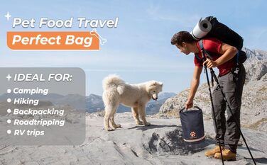 Сумка-переноска для тварин Maple Rock, 20 л, для подорожей, кемпінгу, з контейнером для корму, 84 чашки