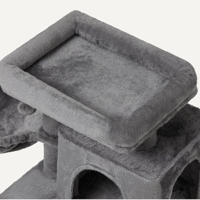 Комплекс для котів Amazon Basics з кігтеточками та будиночком, сірий, 79 см (H), середній, сертифікат FSC