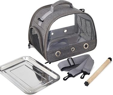 Сумка Vogel для транспортування папуг з прозорим вікном, рюкзак для маленьких домашніх тварин, складаний