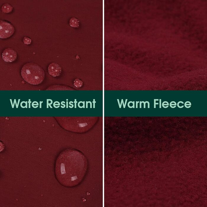 Куртка для собак Kuoser, тепла, водонепроникна, флісова, червона, розмір M