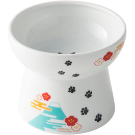 Піднята миска для котів Fuji Limited Edition, велика, захист від зворотного потоку, підходить для посудомийної машини та мікрохвильовки, №1 у Японії
