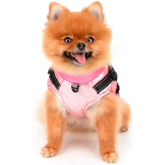 Водонепроникна зимова куртка для собак та котів SALLLEE LUCKY STORE з кільцем D, рожева, XL