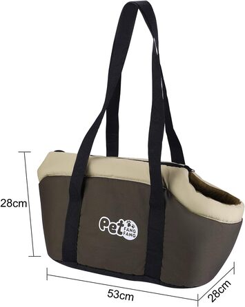 Переноска для собак та котів великої місткості, зимова, складана, дихаюча, регульована, для тварин до 5 кг (колір: коричневий)