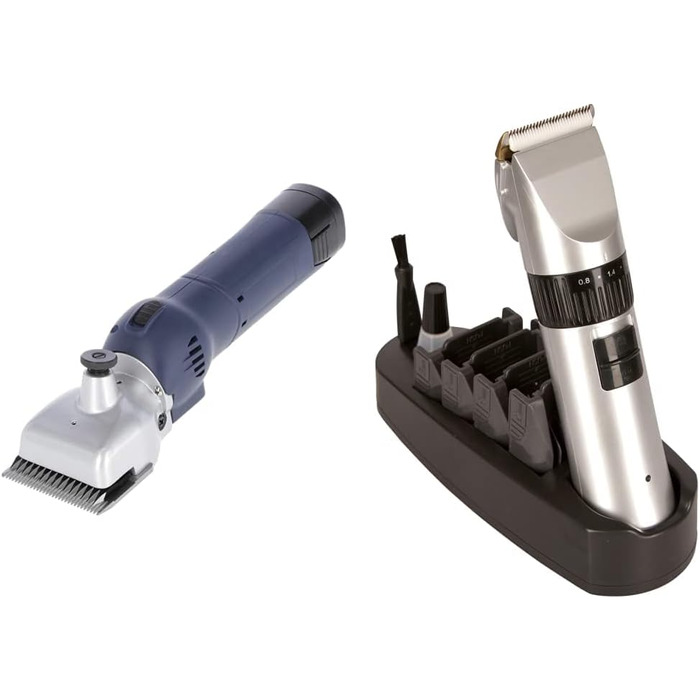 Акумуляторна машинка для стрижки коней Kerbl FarmClipper Akku2 та Onyx з аксесуарами, 2 акумулятори, 31/15 Z