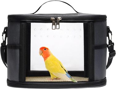 Транспортний бокс Vogel для подорожей: переноска для папуг, переноска на плечі для хвилястих, корел та інших папуг з дихаючою конструкцією, великий розмір