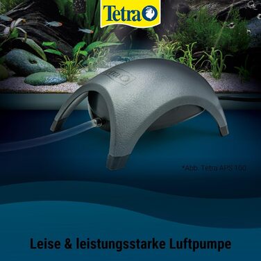 Tetra APS 400 - Тиха мембранна повітряна помпа для акваріумів 250-600 л, чорна