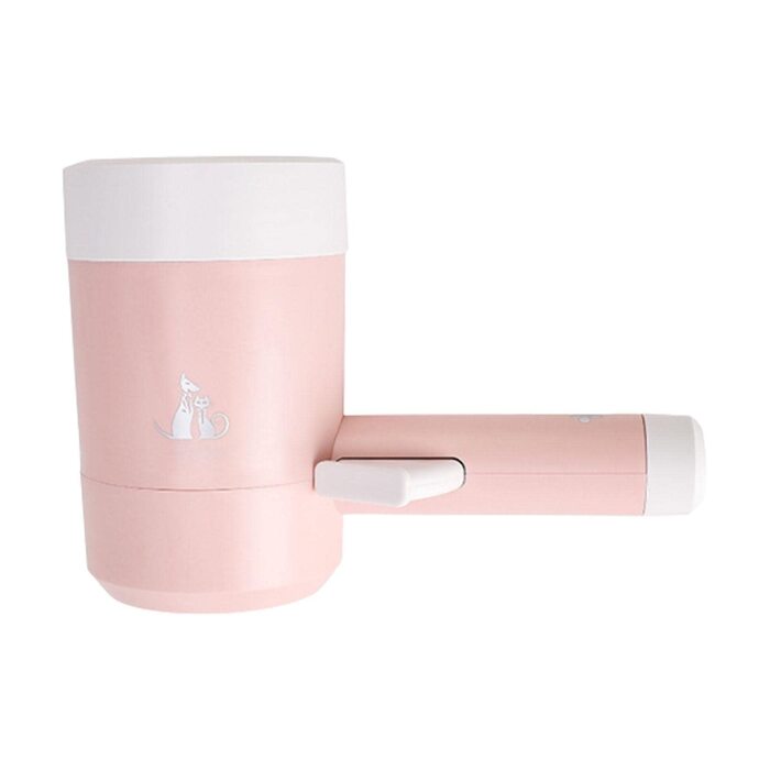 Автоматична чаша для миття лап домашніх тварин | Переносний очищувач лап для собак та котів | Рожевий |