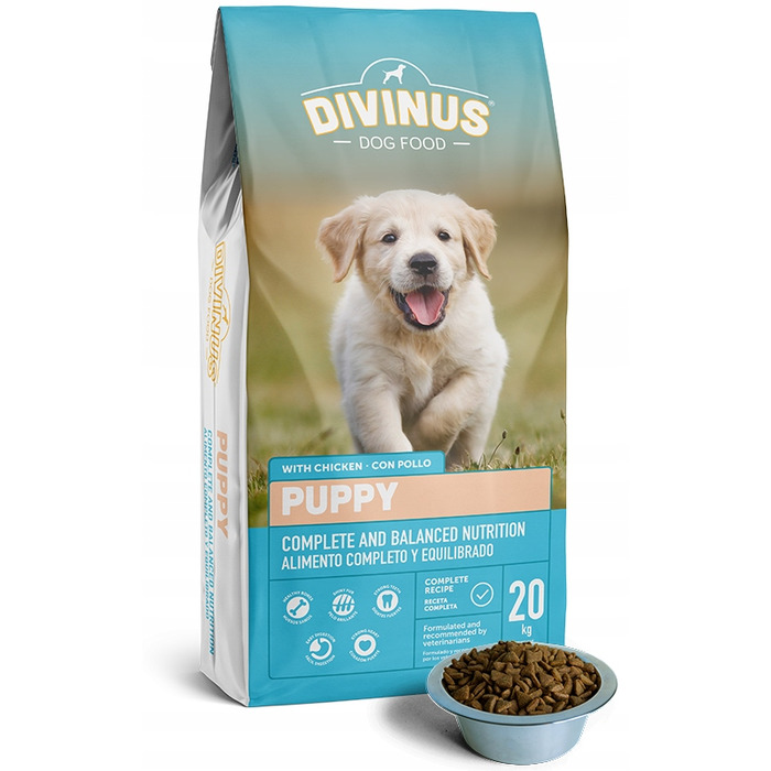 Сухий корм Divinus для цуценят з куркою, високобілковий, 20 кг