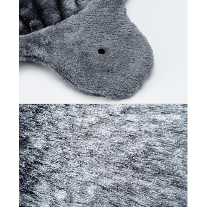 Ліжечко для кота з м'якого плюшу на котячий будиночок/крізь-бам, Ø 40 см, глибина 25 см, з металевим каркасом, підійде для малих та великих котів, (25 см глибина, темно-сірий)