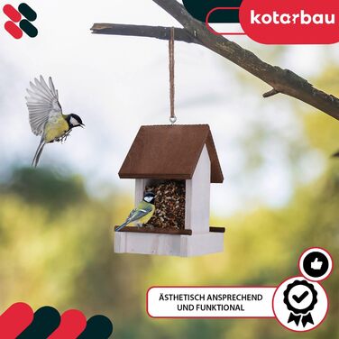 Коттарбау® годівниця для птахів зі стійкою, 310 x 1120 мм + корм 0,5 кг. Годівниця для птахів, вологостійка, для балкона, годівниця-парасолька.