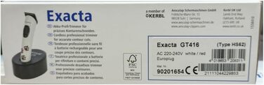 Бездротова машинка для стрижки тварин Aesculap Exacta, нова модель 2019, з потужним Li-Ion акумулятором