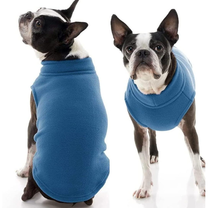 Теплий жилет для собак з флісу, зручний напівкомбінезон, тепла куртка для маленьких собак, на блискавці, для дому та вулиці (M)