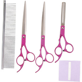 Професійні вигнуті ножиці для грумінгу собак POPETPOP з нержавіючої сталі, закруглені кінчики для безпечного догляду за шерстю вдома та в салоні