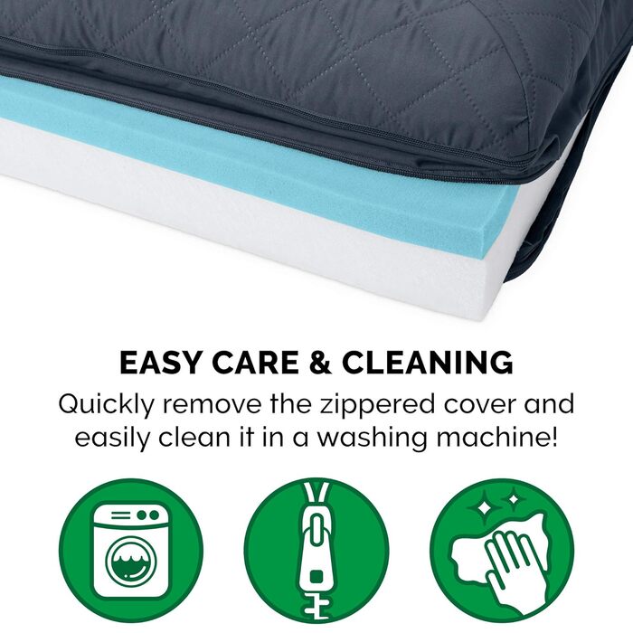 Гарне літнє собаче ліжко Furhaven з гелевим шаром, стиль софи, знімний чохол, колір фіалковий, розмір L (91 x 69 x 17 см)