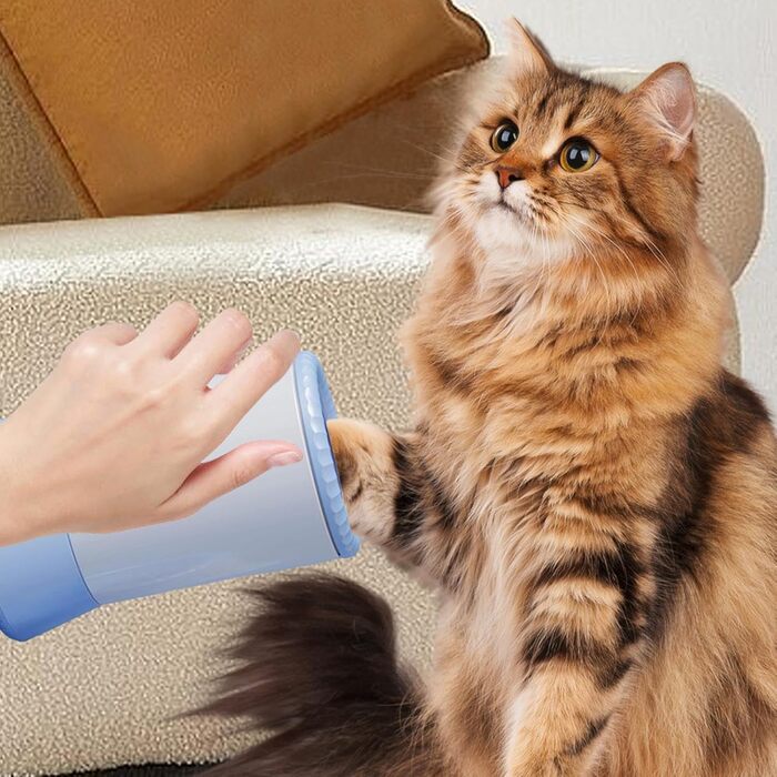 Автоматичний очищувач лап для домашніх тварин, розумний пристрій для чищення лап собак, електричний очищувач лап котів, аксесуари для догляду за тваринами, електричний очищувач лап для собак, блакитний