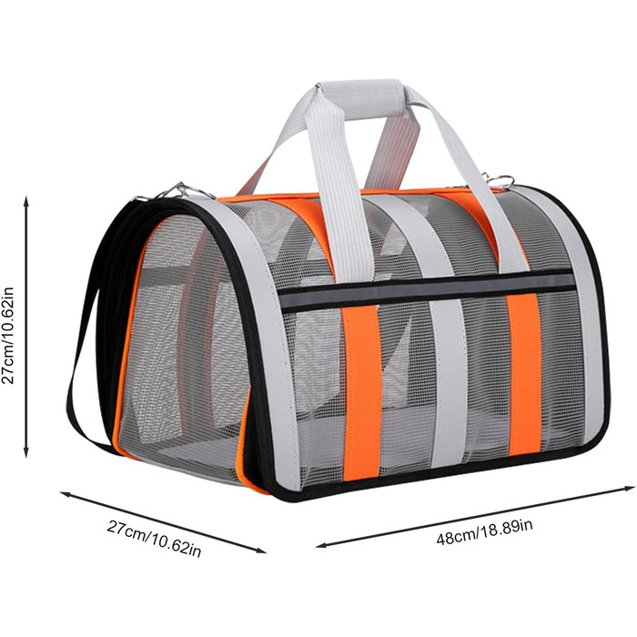Складана переноска для домашніх тварин – практична переноска для котів та маленьких собак, м'які стінки, легка та зручна, підходить для подорожей літаком