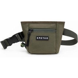 Сумка для ласощів для собак з магнітним закриттям, для дресирування, з відсіком для кульок для прибирання (зелена)