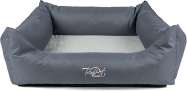 Ортопедичне собаче ліжко TrendPet Viscado сірого кольору, 100 см