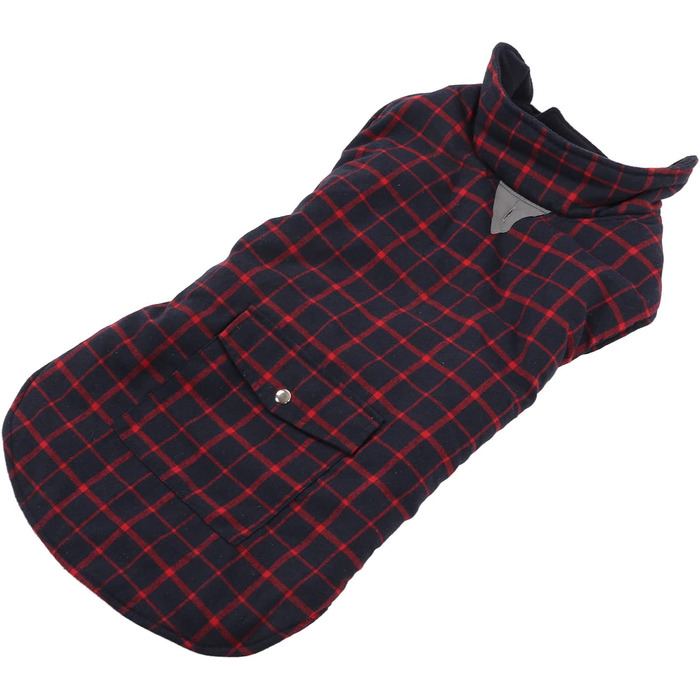 Зимова куртка для собак, тепла флісова куртка, в клітинку, для маленьких, середніх та великих собак, для активностей на холоді (розмір M)