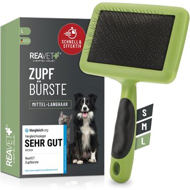 Щітка для собак та котів ReaVET: видаляє підшерсток, ковтуни та розплутує шерсть. Великі породи. (L)