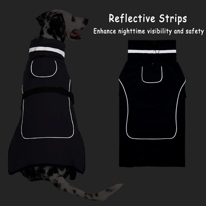 Водонепроникний зимовий одяг для собак: теплий пуховик, куртка, флісовий светр, одяг для собак з коміром з хутром, світловідбиваючий, для малих, середніх та великих собак, водонепроникний, колір морської хвилі (M)