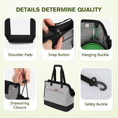 Транспортна сумка для собак Pecute, до 5 кг, регульована висота, для прогулянок, з органайзерами, легка та портативна