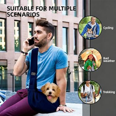 Переноска для собак Mymai, транспортувальна сумка для собак та інших домашніх тварин до 15 кг, сіра та блакитна