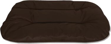 Двостороння лежанка для собак BedDog® REX, L, коричнева, овально-кругла, велика, з можливістю прання, для дому та вулиці, 80 x 60 x 11 см, CHOCOLATE