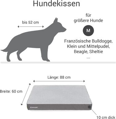 Килимок для собак середніх порід Doctor Bark - 88x60 см, сірий, миючий, м'який, плюшевий