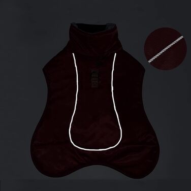 Водонепроникна тепла жилетка для собак великих та середніх порід, тепла жилетка для собак, жилетка для собак з отвором для шлейки, тепла зимова жилетка для собак (Червоний, 6XL)