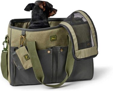 Сумка-переноска для собак та котів до 7 кг Madison, бавовна, хакі, 40 x 20 x 30 см