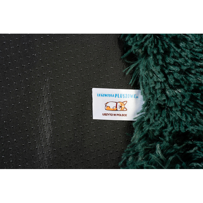 М'яке плюшеве ліжко для собак, зелене, 120 x 120 см