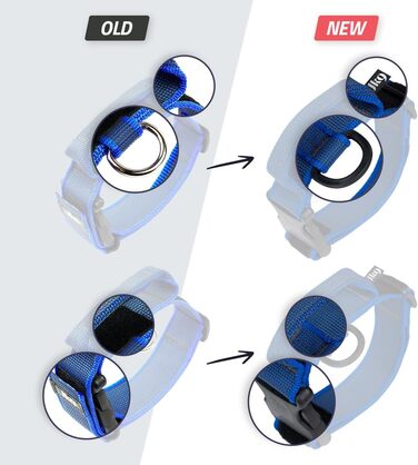 Нашийник Julius-K9 Color & Grey з ручкою, надійним затвором та змінним патчем, 40 мм (38-53 см), Оранжево-Сірий