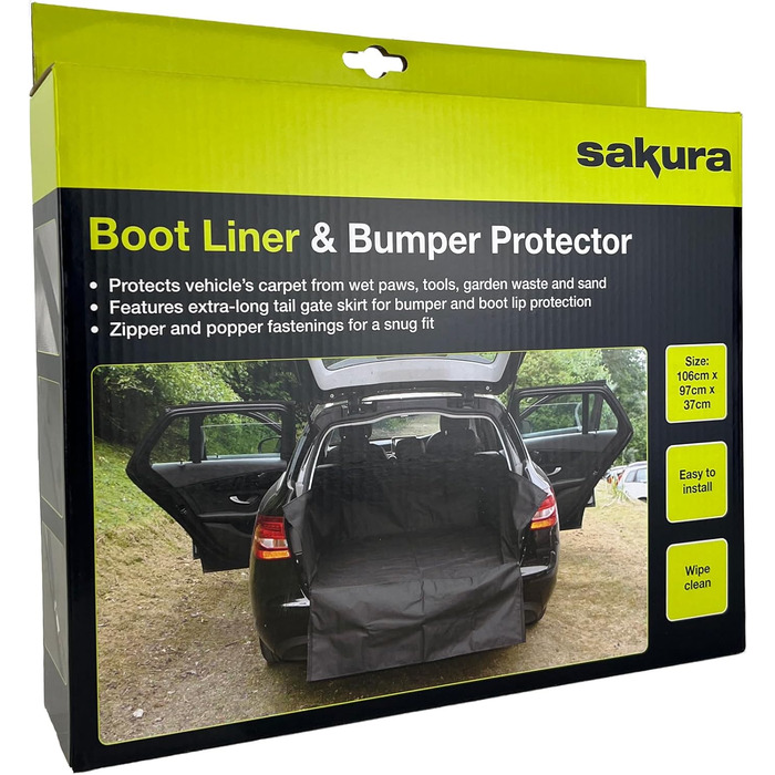 Захистне покриття для багажника Sakura SS4612 - універсальне, міцне, легко миється, стійке до розривів. Захист від бруду, шерсті тварин, інструментів та покупок.