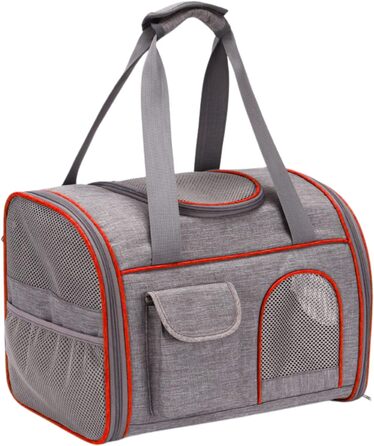 Транспортна сумка для кота Moxeupon | Переноска для кошенят | Сумка-переноска для тварин з м'якими стінками, схвалена авіаперевізниками (червона)