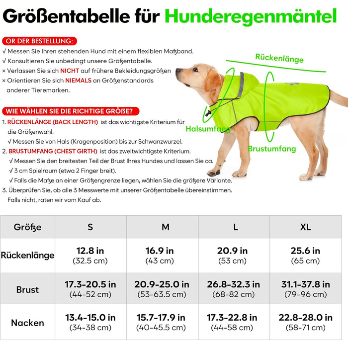 Дощовик для собак, розмір S, зелений, водонепроникний, з капюшоном, відбиваючий, Ultraleicht DQGHQME