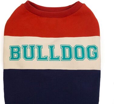 Світшот для Французького Бульдога: теплий костюм для маленьких собак та котів, Патчворк (XXL, Бордовий)